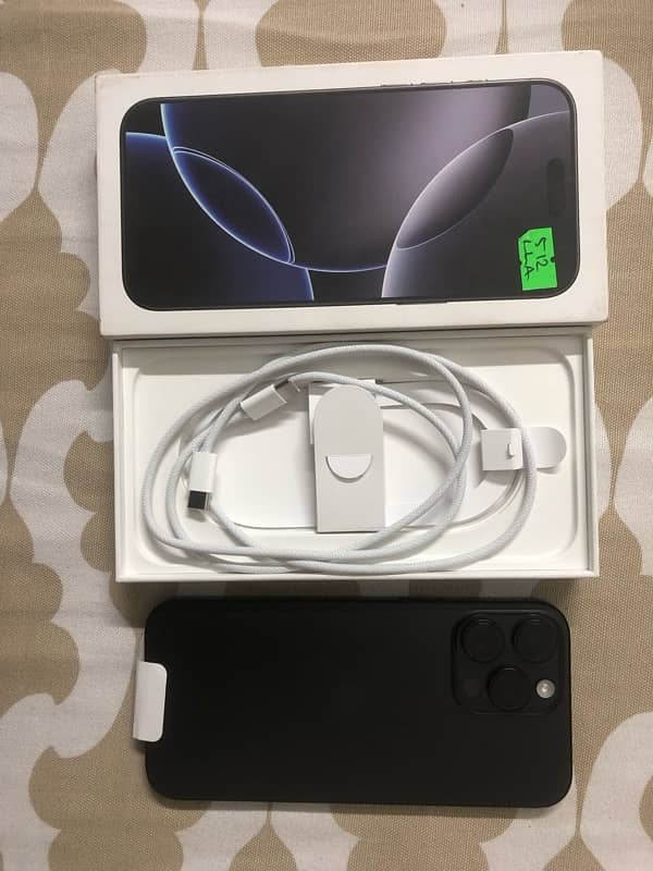 Iphone 16 pro max black color LLA model 2