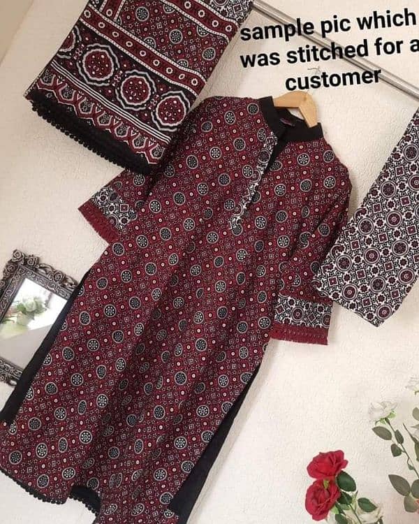 Sindhi ajrak dress rs 1500 6