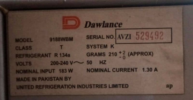 Dawlance Refrigerator Used 4