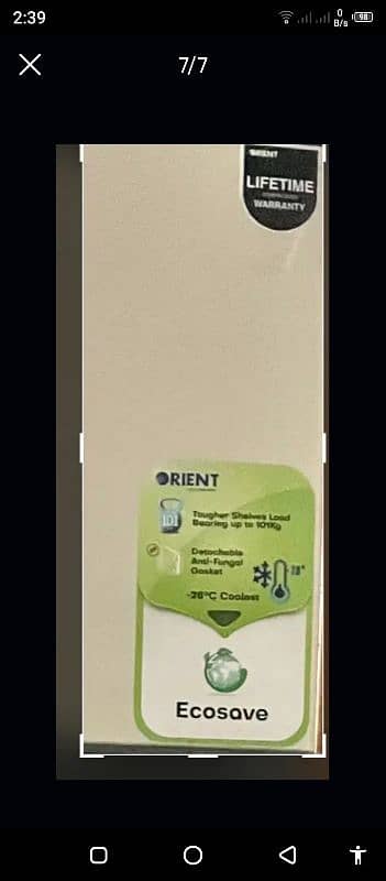 Orient  refrigerator 0