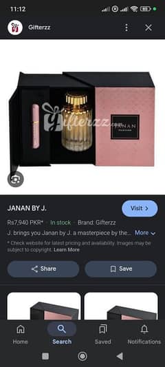 original janan by j. geniune perfume new not used