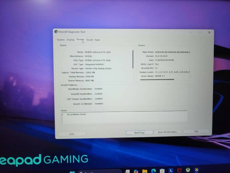 Lenovo Ideapad Gaming 3 i5 11th gen full Box 9