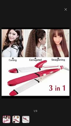 3 in 1  HAIR STRAIGHTNER,  CURLER, WAVY,STRAIGHTNER