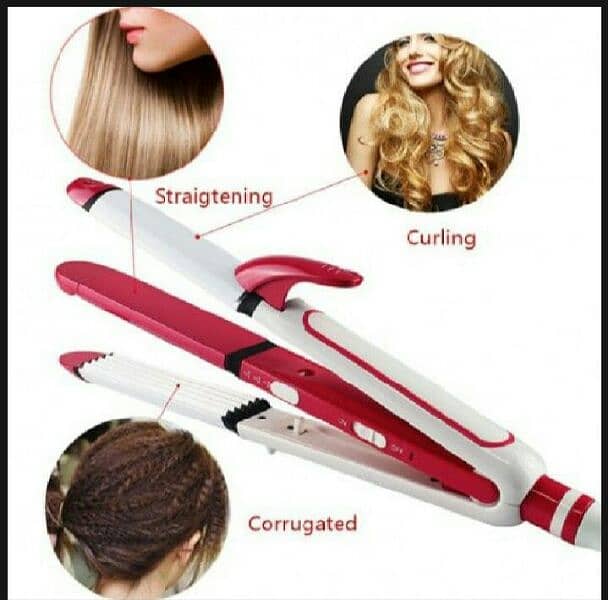 3 in 1  HAIR STRAIGHTNER,  CURLER, WAVY 3