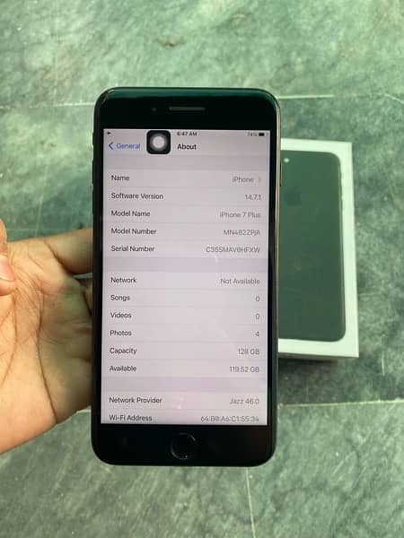 iPhone 7plus (128gb)”PTA”urgently Sale. 0-3-0-3-3-5-8-5-9-1-0 3