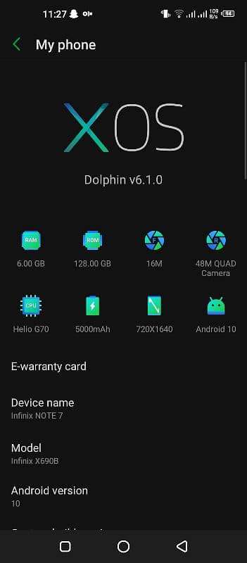 infinix note 7. only exchange 5