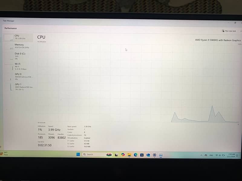 asus rog g 15 , rtx 3060, ryzen 9 8