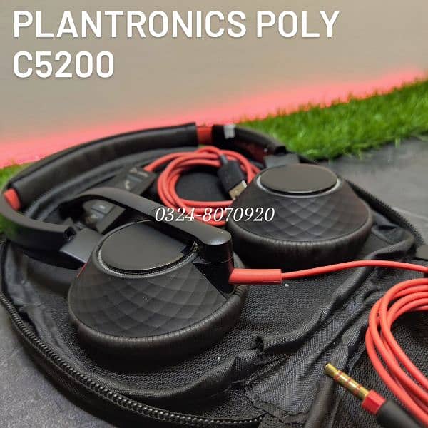 Plantronics Poly RedWire 5220 Wired Headset Noise Cancelling Mic 5200 1