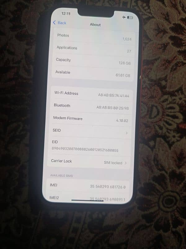 iphone 13non pta jv 128 GB 4