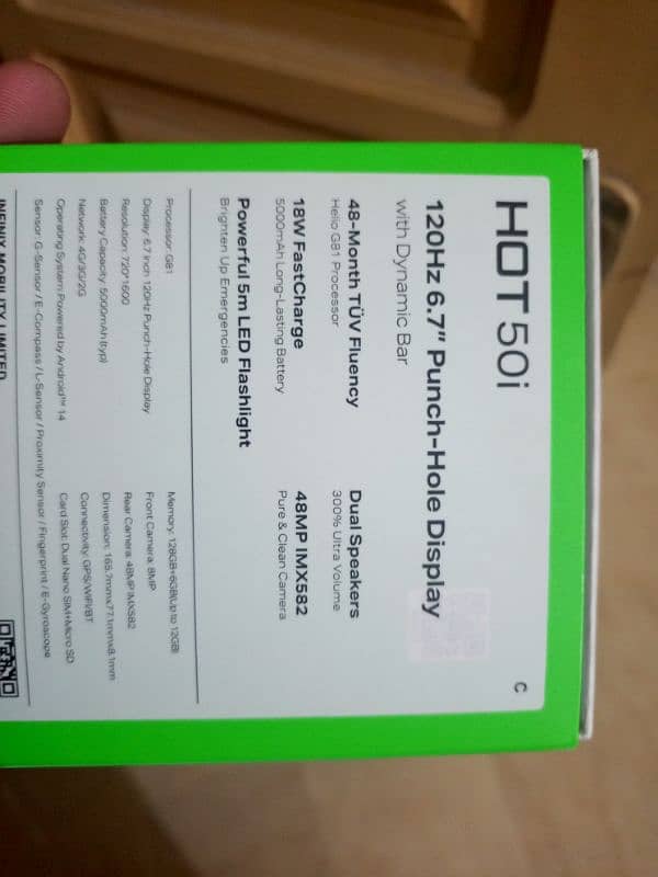 Infinix Hot 50i new one with full warranty 3