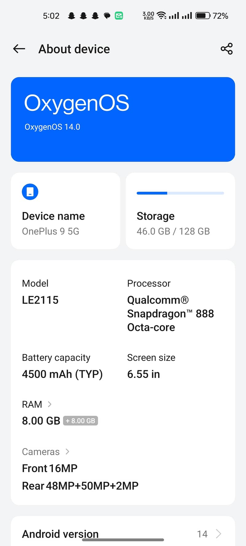 one Plus 9 128 GB 10/10 8