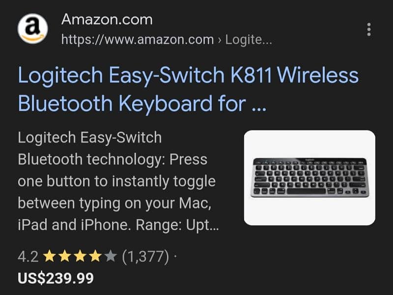 Logitech K811 Wireless Bluetooth Back Light Rechargeable Keyboard Mac 4