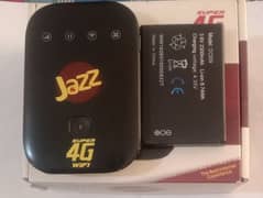 Jazz super 4g unlock  internet wifi device.