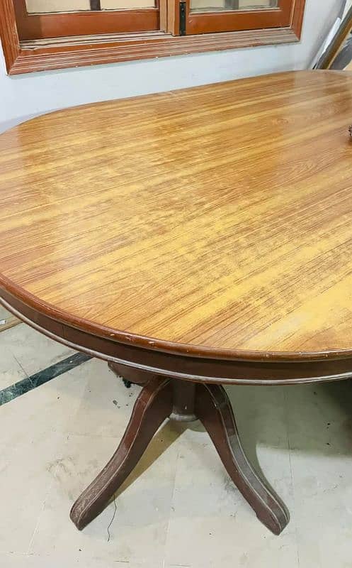 Wood dining table with 6 chairs 3