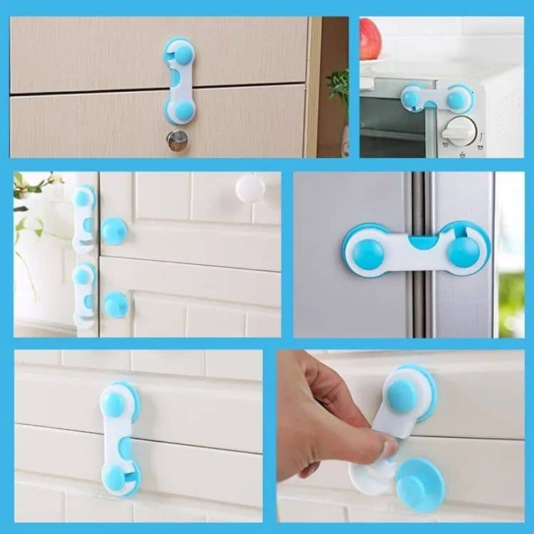 Child Baby Safety Locks Drawer Cabinets Fridge Locks Furniture Blocke 3