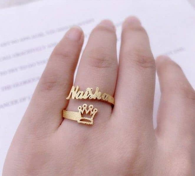 Gold Plated Names Rings 0