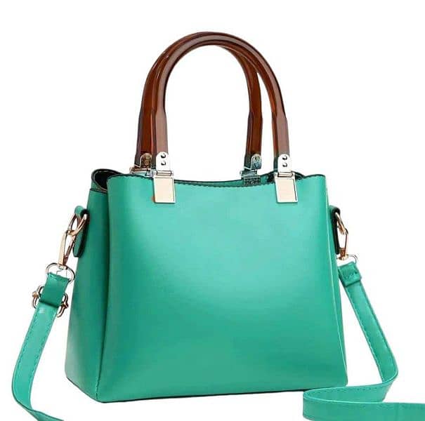 Women's Leather Plain Shoulder Bag 0