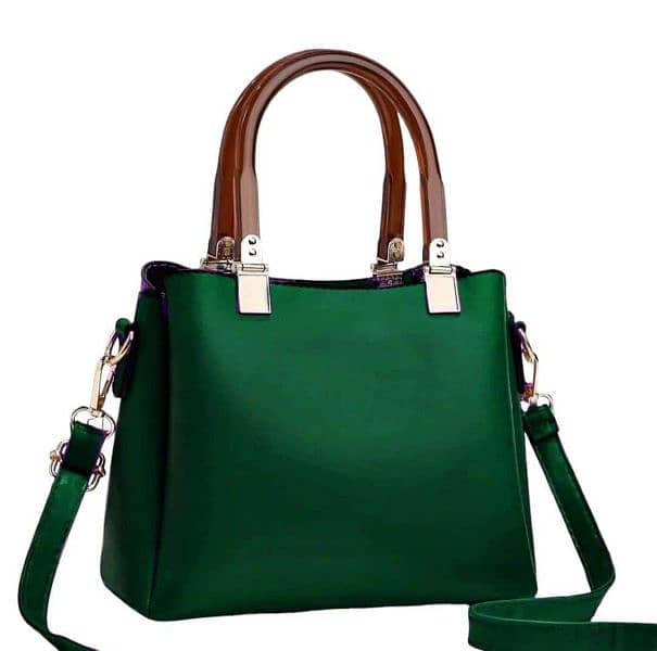 Women's Leather Plain Shoulder Bag 3