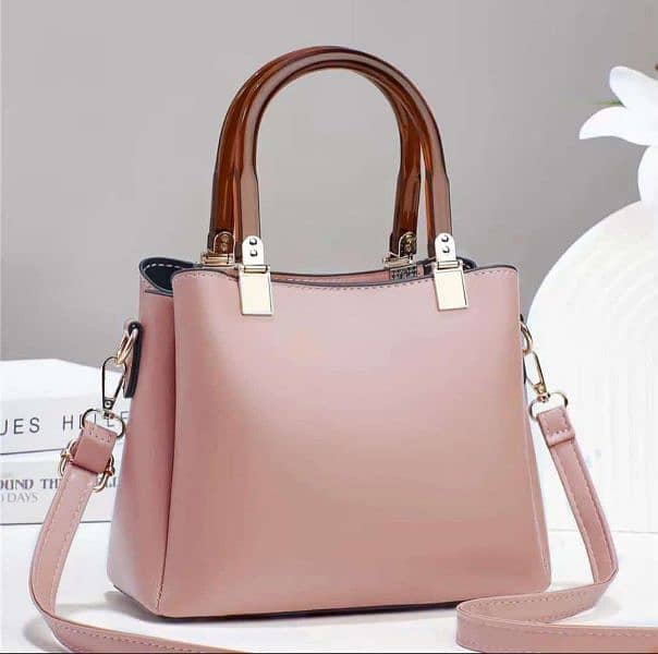 Women's Leather Plain Shoulder Bag 7