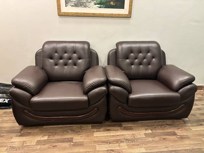 5 seater sofa set for sale brown. 1