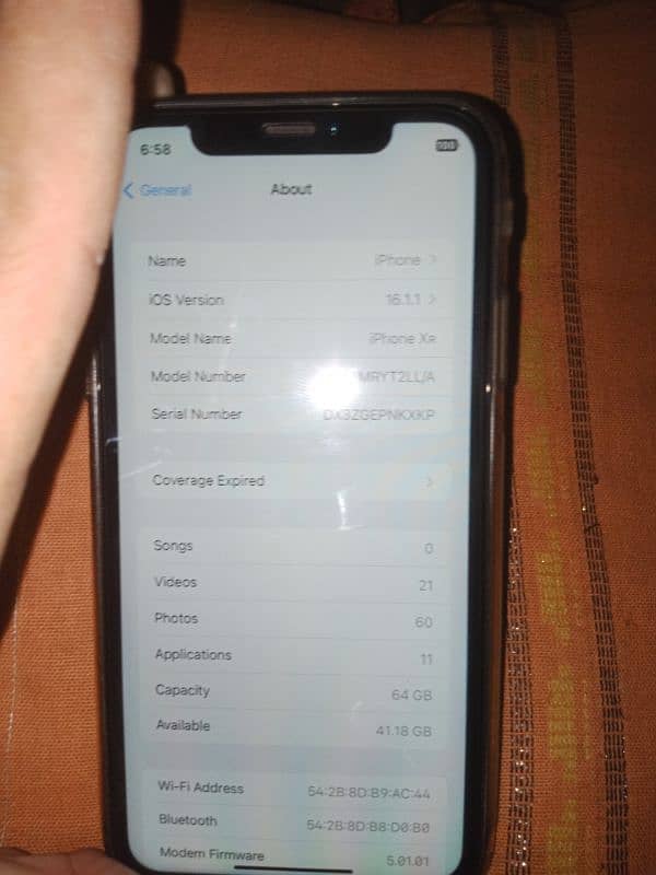 iphone XR  64 GB non PTA all okay olx phr contact kre 1