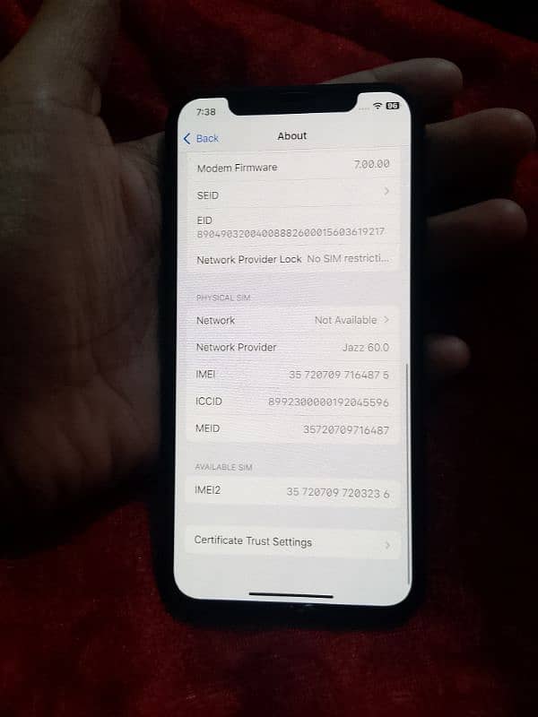 iPhone x s 256 GB space iOS software 18 non PTA s com sim active 8