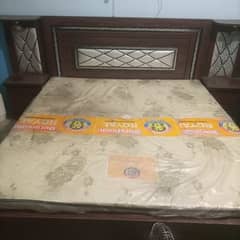 Bed for sale with matress and side table