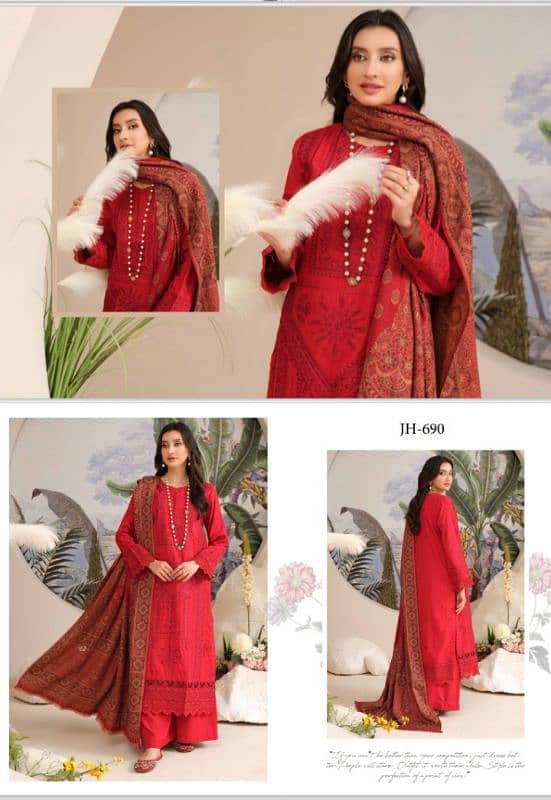 women UNSTITCHED/ 3pc suit/winter collection 1