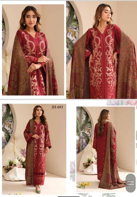 women UNSTITCHED/ 3pc suit/winter collection 6