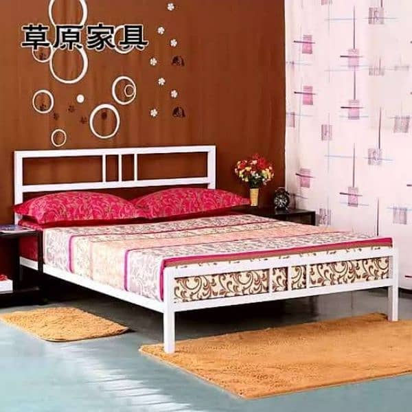 Iron bed / iron bed dressing side table / Double bed /Bed /  Furniture 8