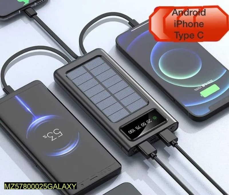 Solar Power Bank 10000mAh (FREE DELIVERY ALL OVER THE PAKISTAN) 1