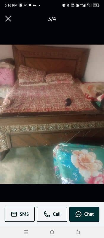 Queen Size used bed for sale in good condition 1