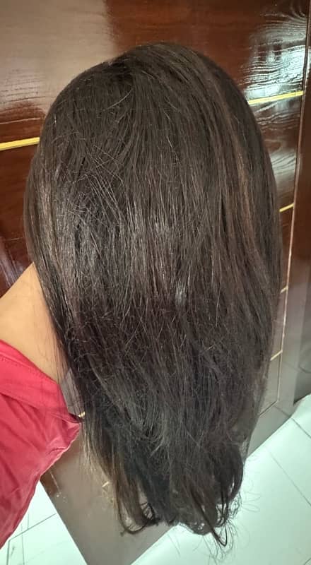 only once used human hair wig in natural black 1