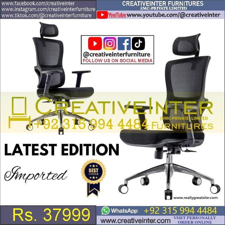 Office Executive Chair Ergonomice Study Desk L Shape Workstation CEO 15