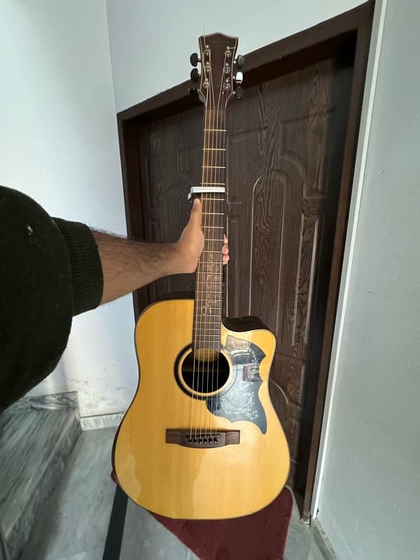 Sqoe jumbo spain guitar with free bag and free capo For sale 0