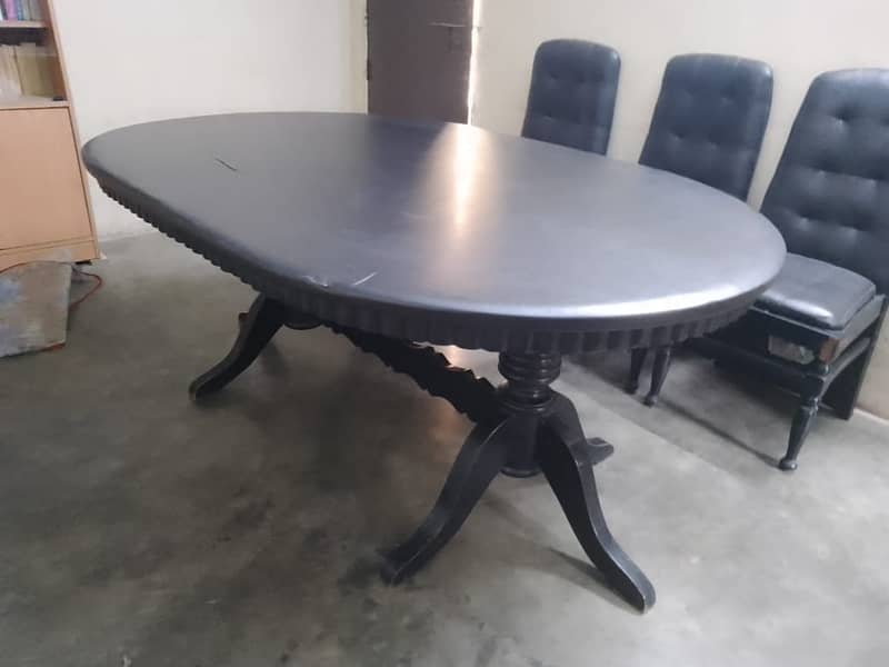 Black Dining Table with 6 Chairs 2