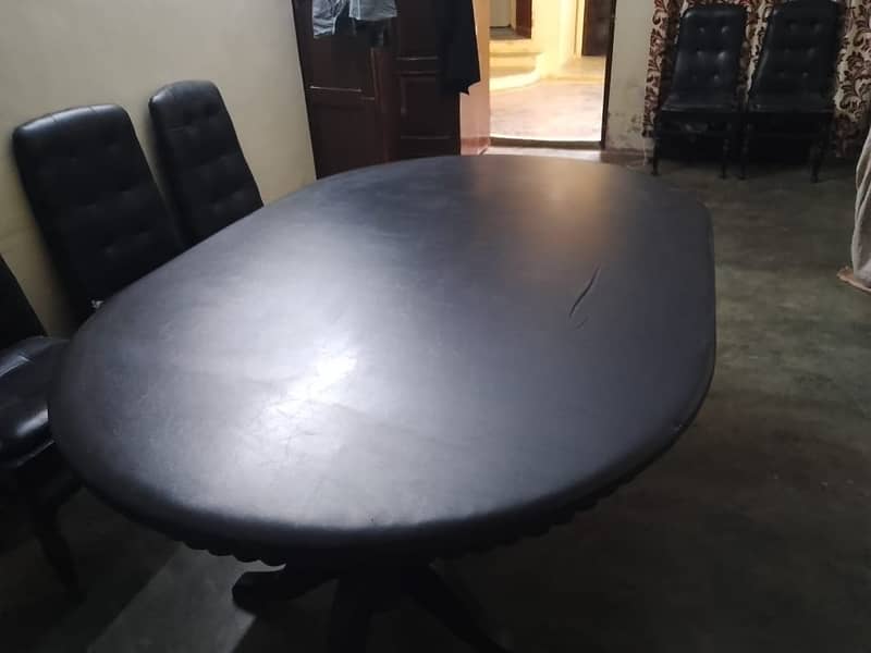 Black Dining Table with 6 Chairs 7