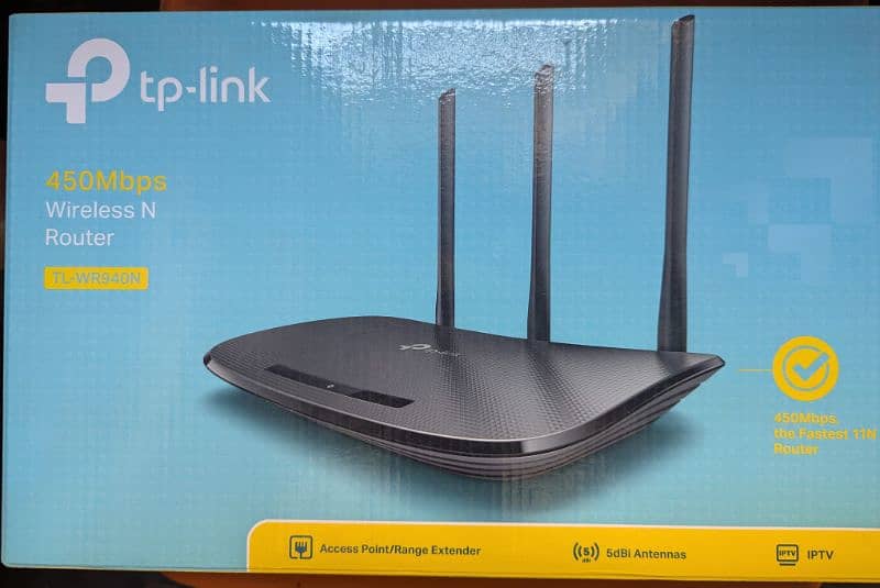 TP Link 3 Antina Router with free power bank 0