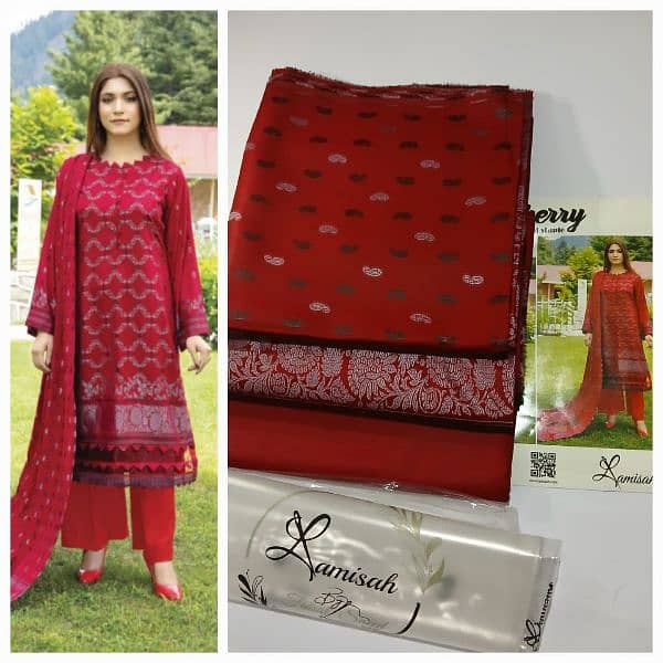 *Original Wool chikenkari Embroidered premium 3pc winter collection 13