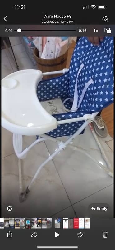 tinnies baby high chair/ feeding chair 1