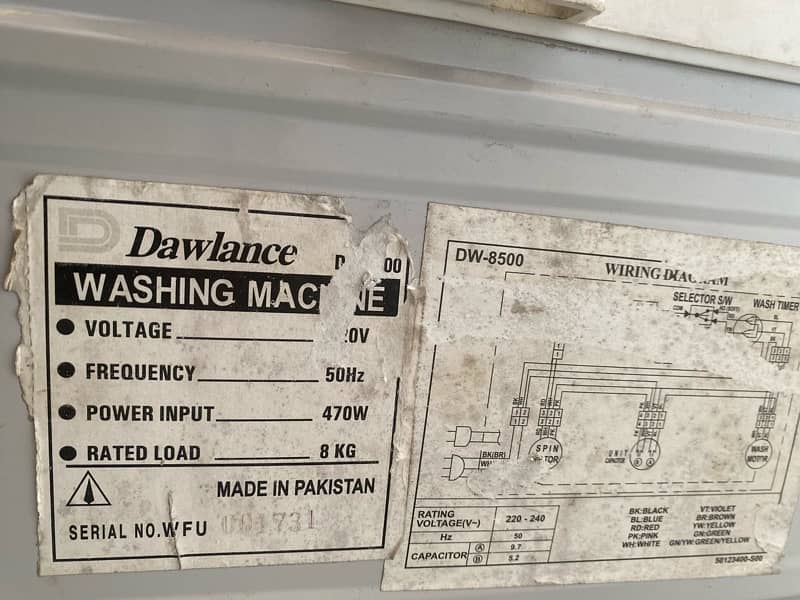 Washing & drayer Dawlance DW- 8500 7