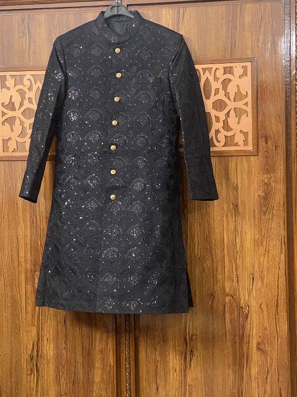 Groom Sherwani Black 1