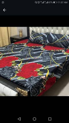 King size bed sheet with 2 pillow cover