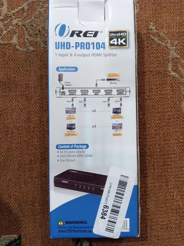 OREI UHD-Pro 104 HDMI splitter 0