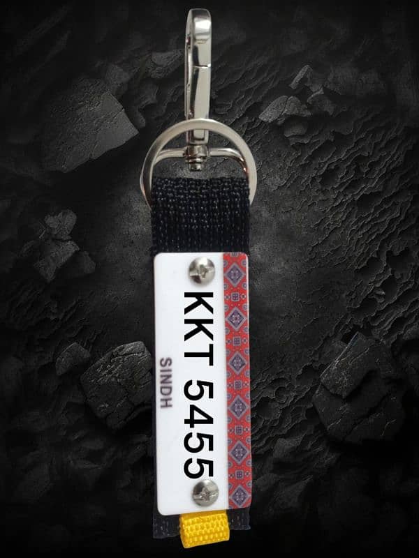 number plate keychain 1