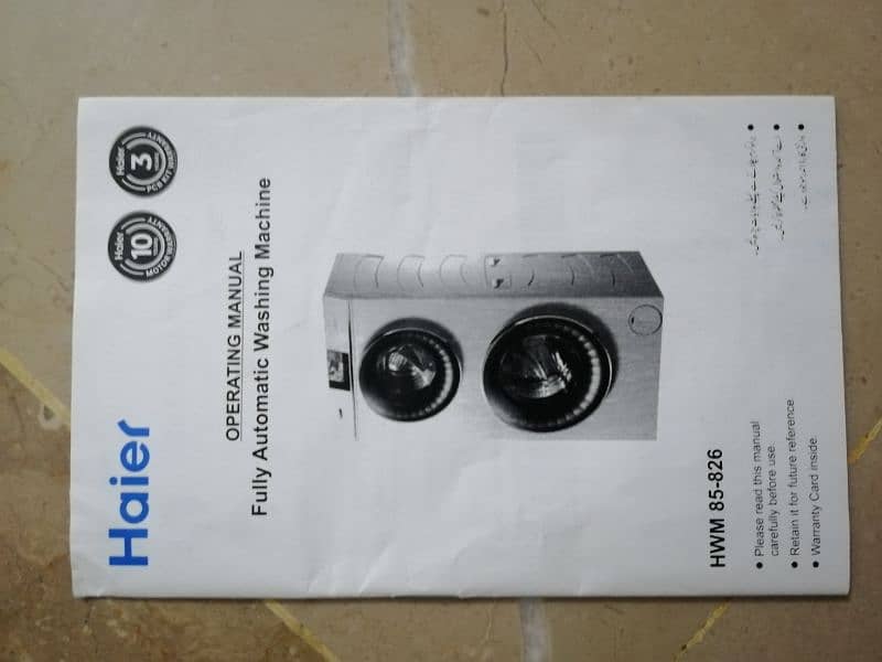 Haier washing machine 826 1