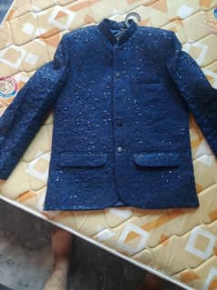 men's blue color prince coat