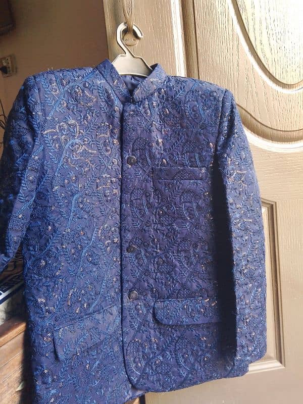 men's blue color prince coat 3