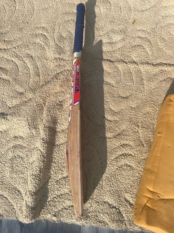 English Willow HardBall Bat Original Imad Waism Signed 4