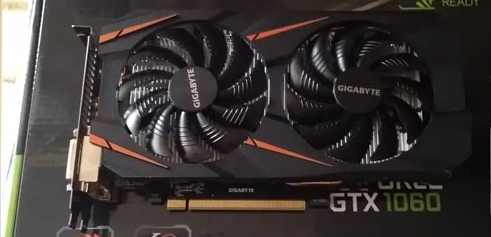 GIGABYTE GeForce GTX 1060 Windforce OC 3GB GDDR5 Graphics Card 0